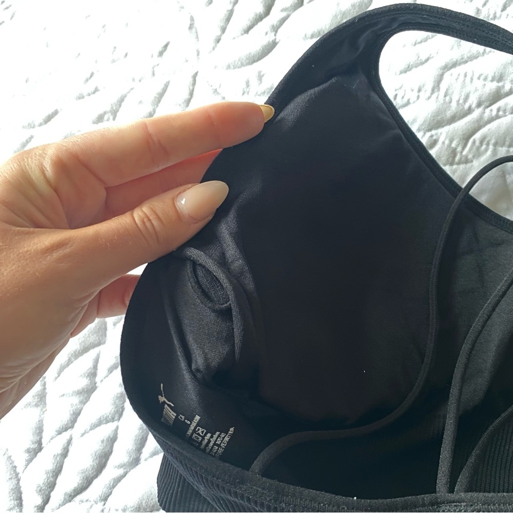 Puma Black Sports Bra with Strappy Back - Picture 5 of 6